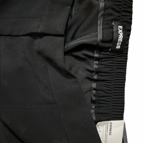 NWT EXPRESS Black Mid Rise Pull On Utility Pant - Picture 7 of 9